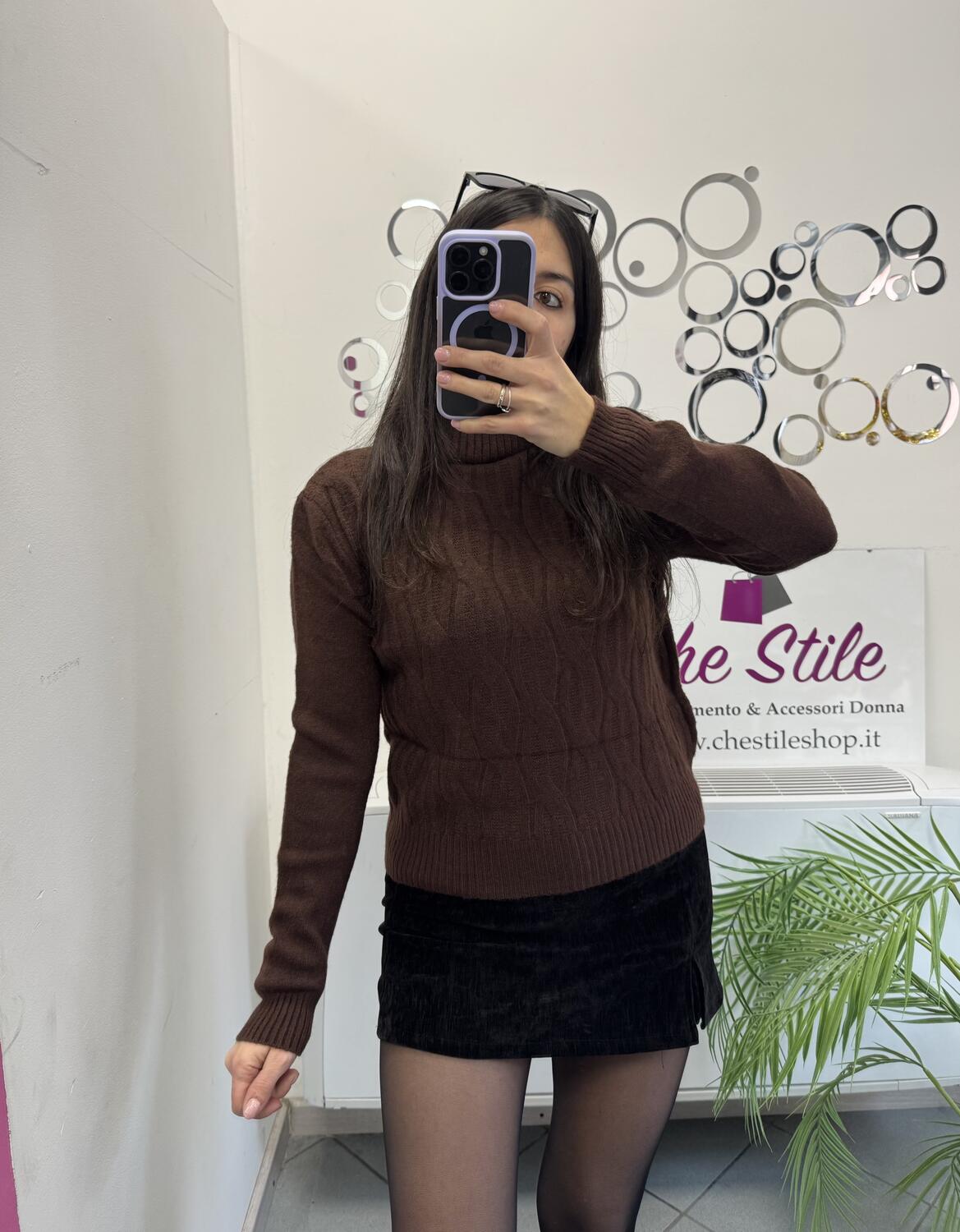 NOVITÀ Pull dolcevita trama treccia