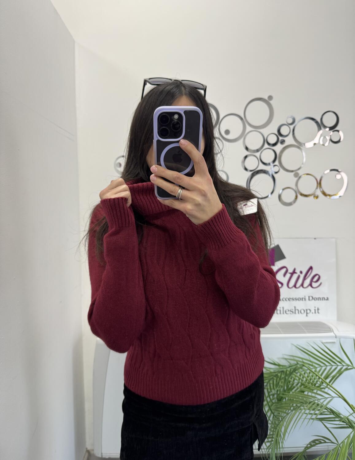 NOVITÀ Pull dolcevita trama treccia