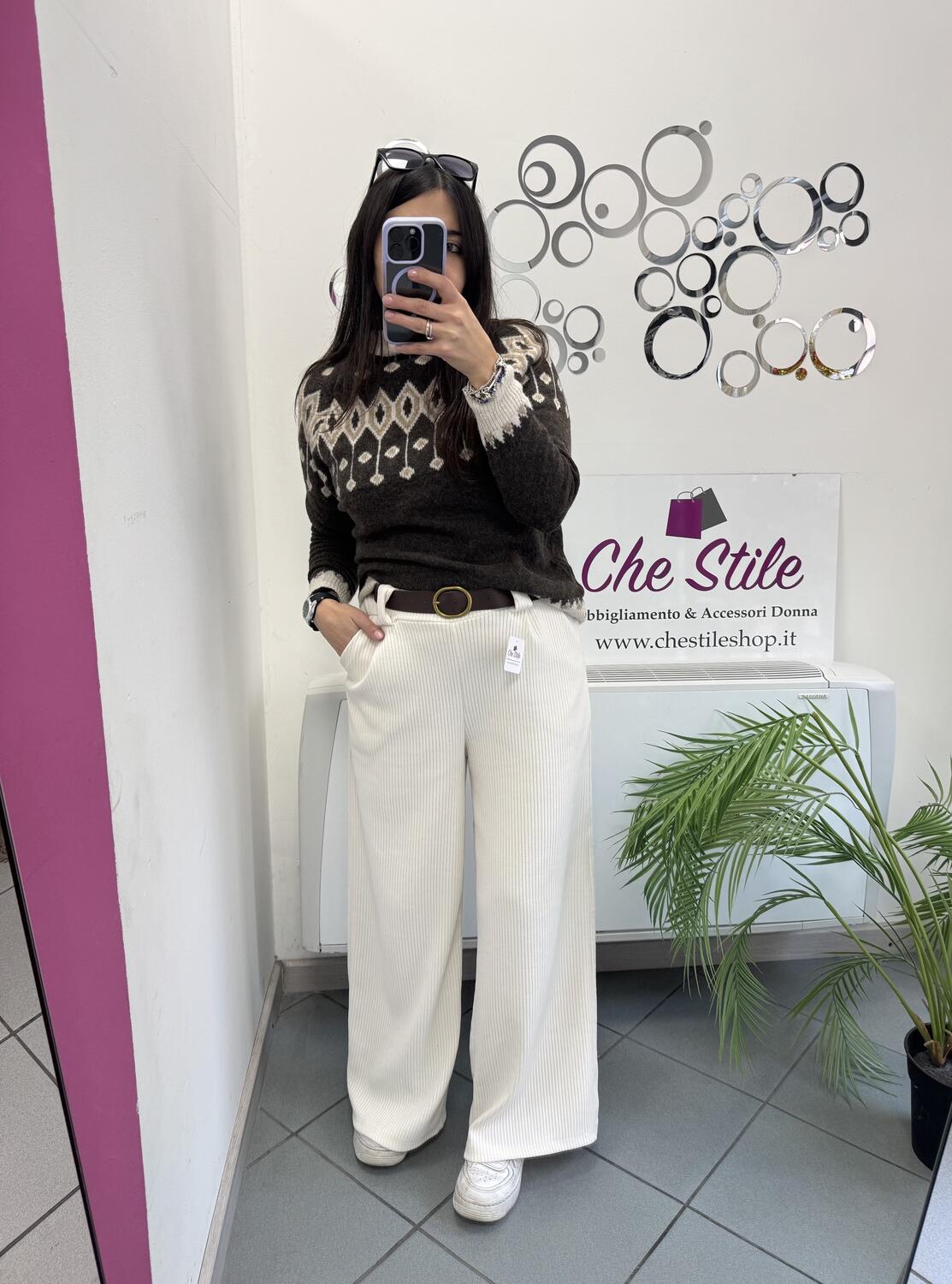 NOVITÀ Pull mezzo collo fantasia 