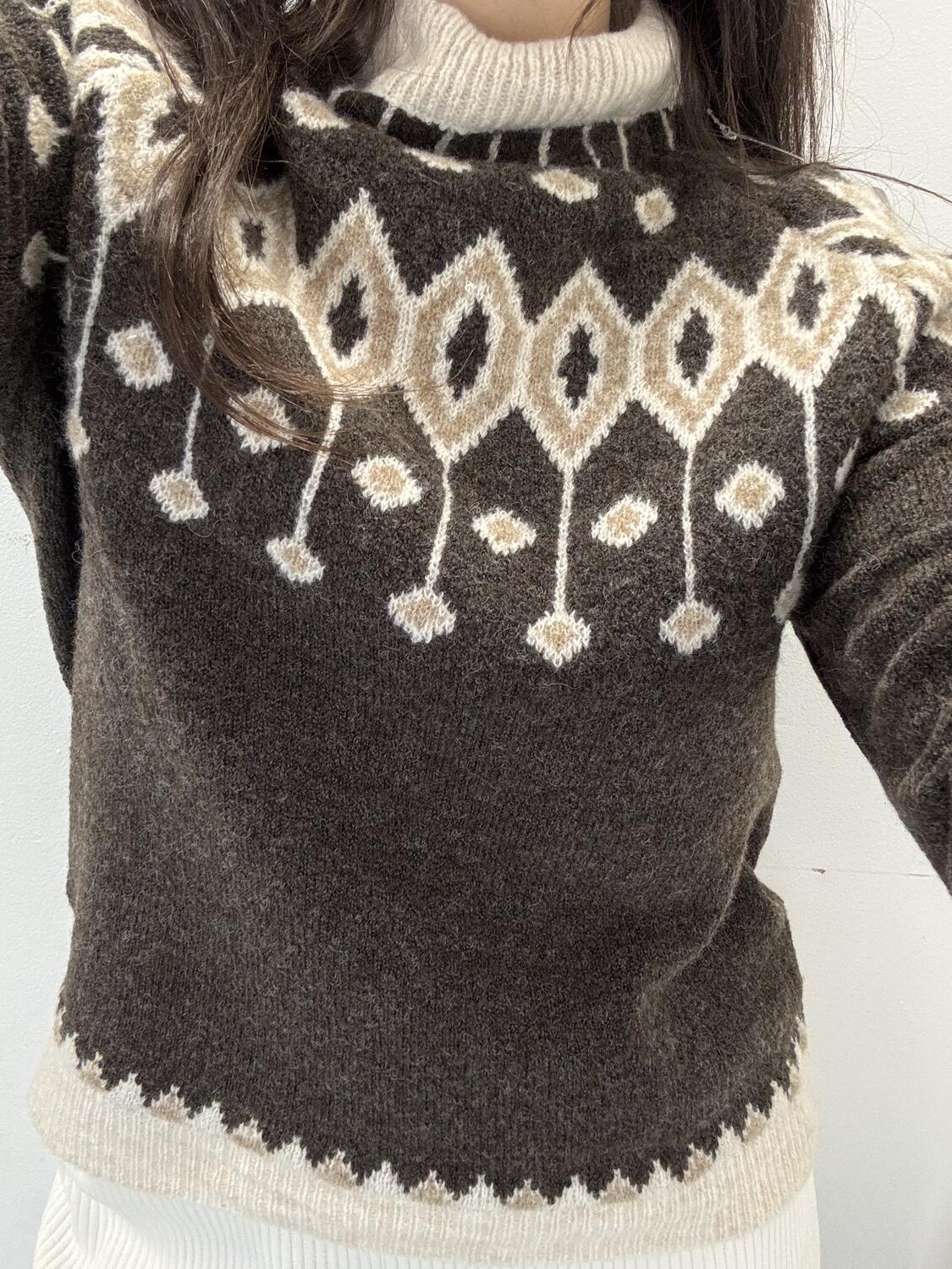 NOVITÀ Pull mezzo collo fantasia 