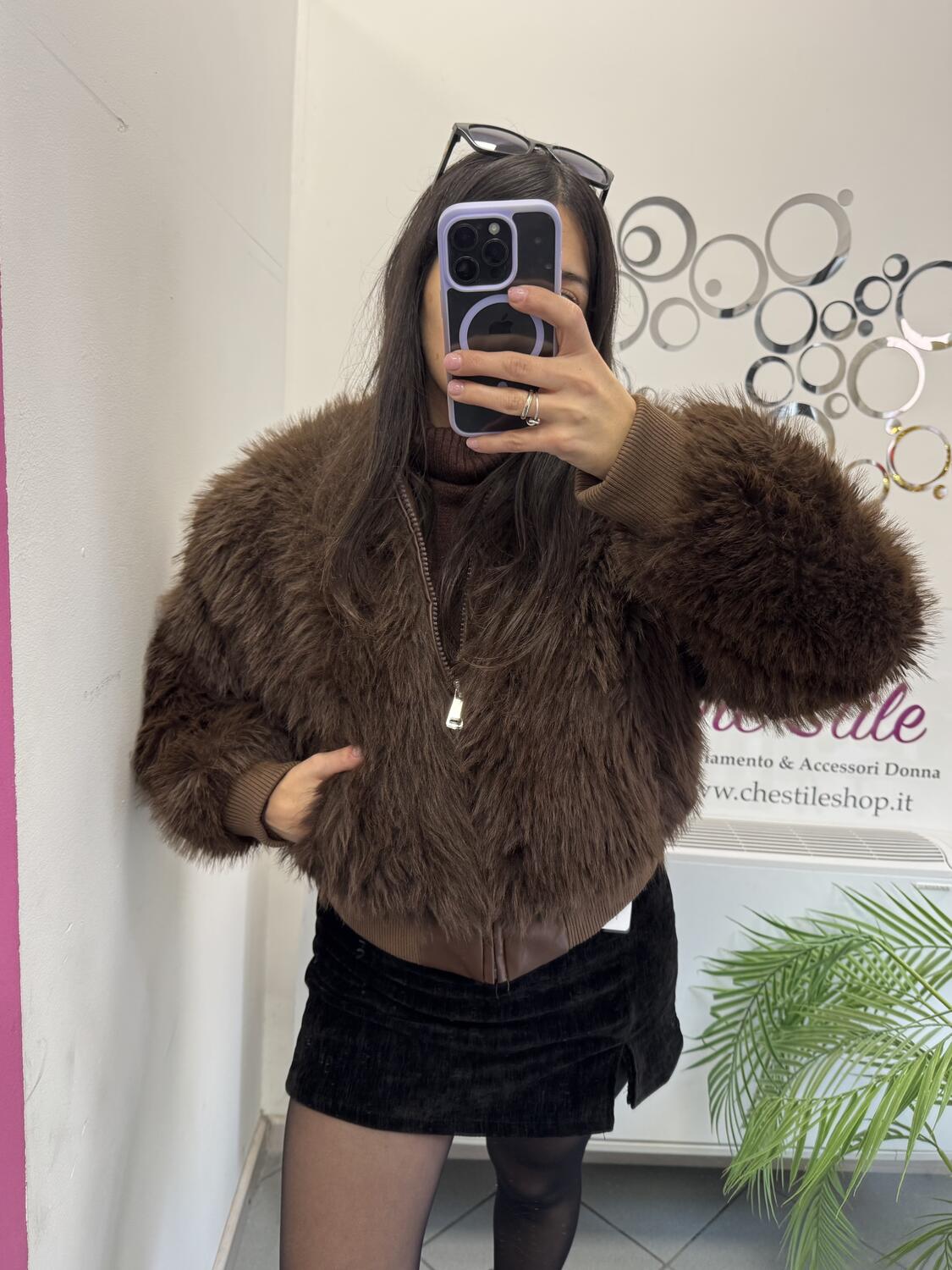 NOVITÀ Giubbino in eco pelliccia 