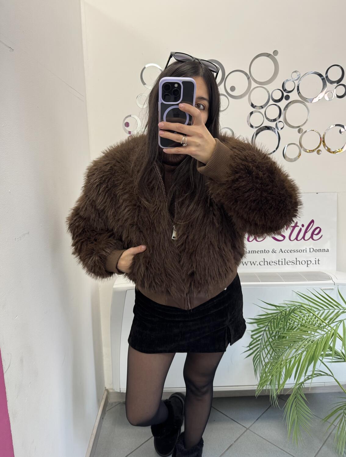 NOVITÀ Giubbino in eco pelliccia 