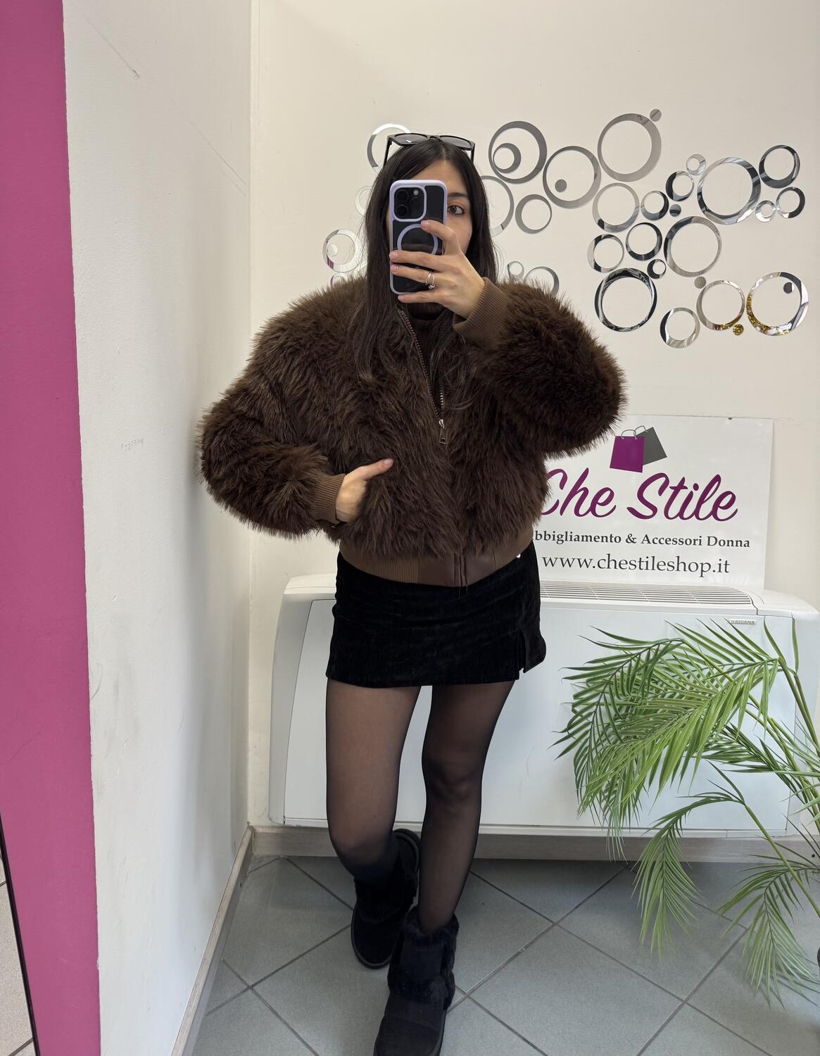 NOVITÀ Giubbino in eco pelliccia 
