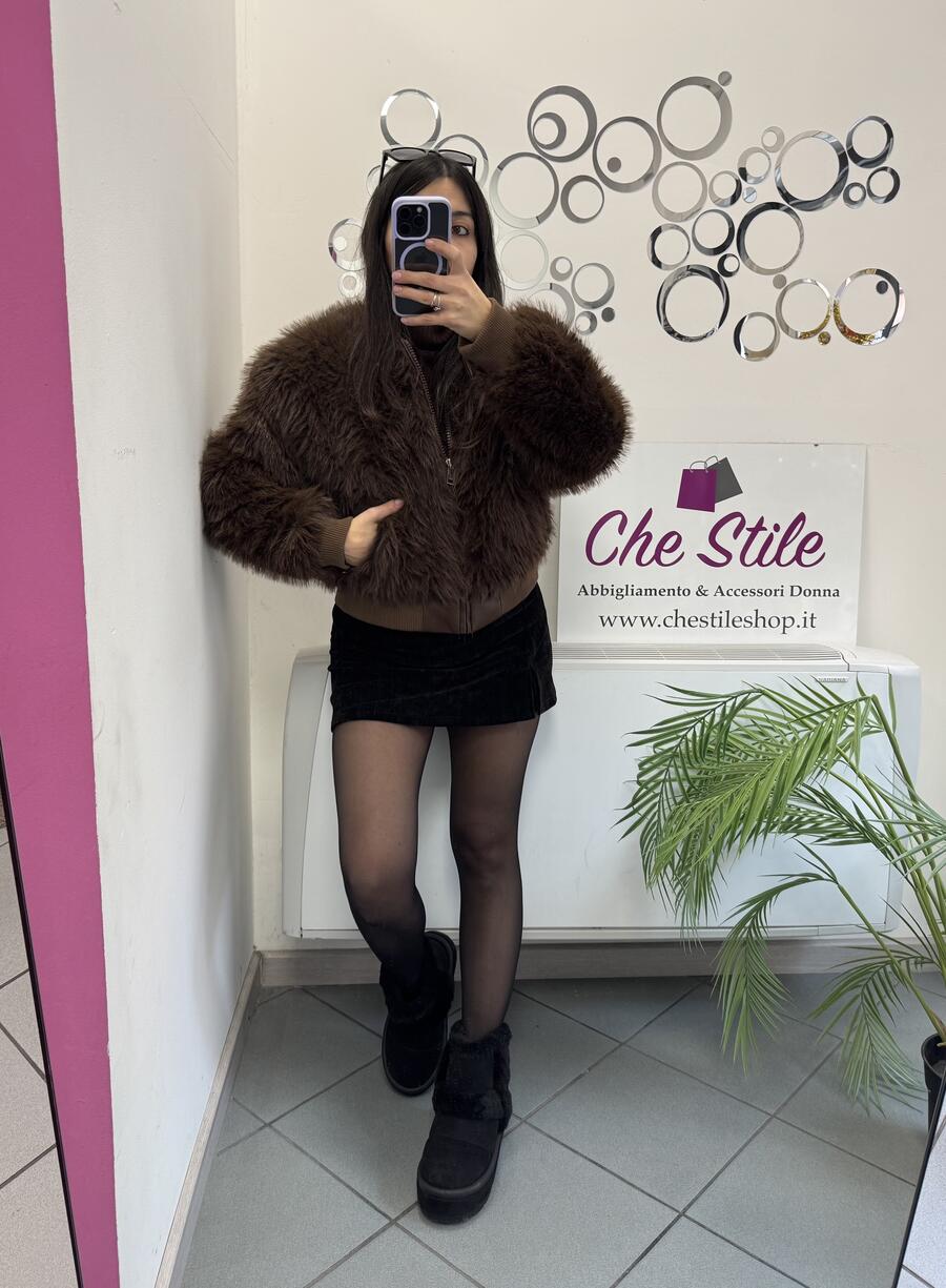 NOVITÀ Giubbino in eco pelliccia 