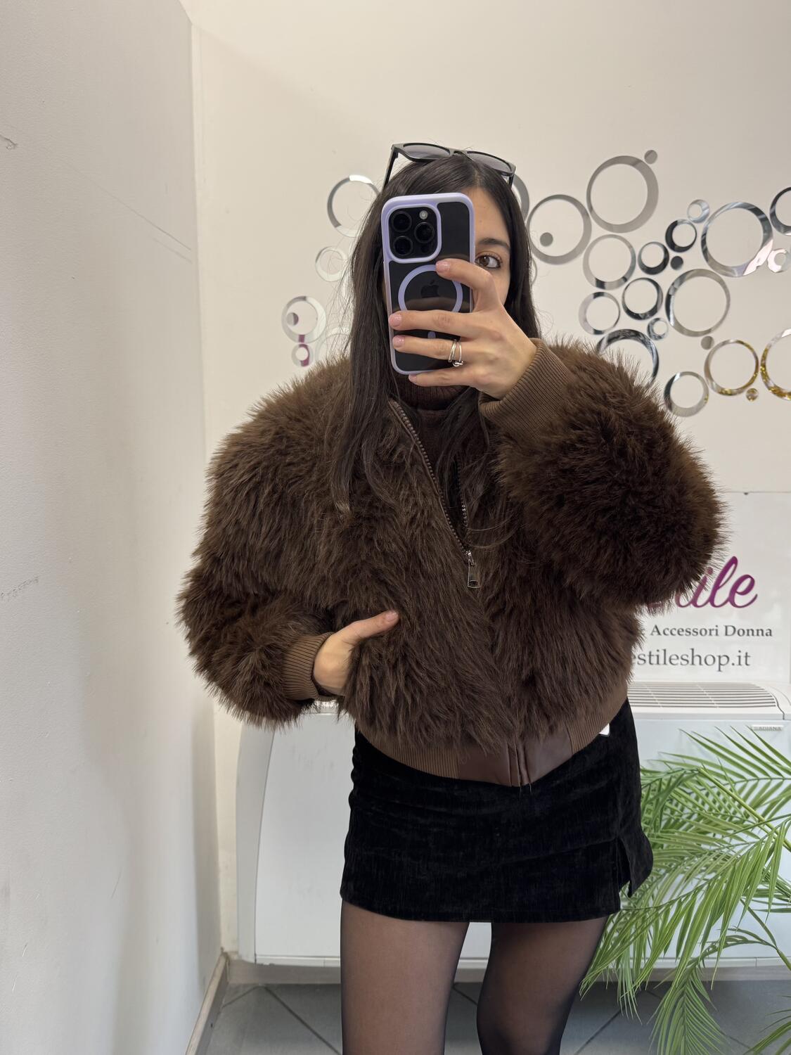NOVITÀ Giubbino in eco pelliccia 