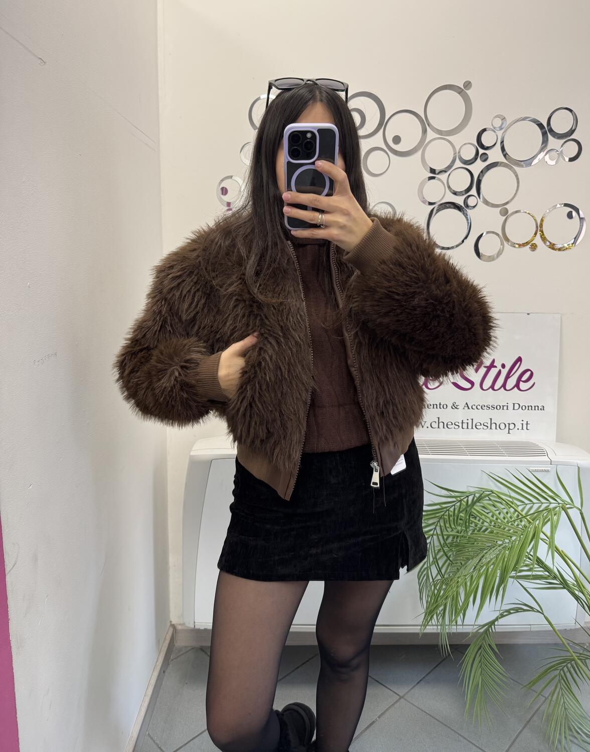 NOVITÀ Giubbino in eco pelliccia 