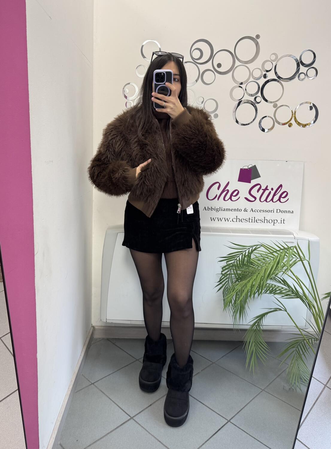 NOVITÀ Giubbino in eco pelliccia 