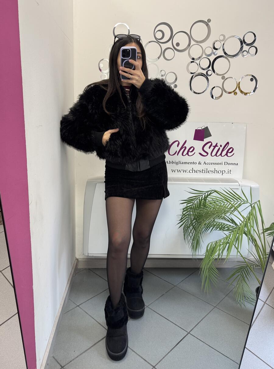 NOVITÀ Giubbino in eco pelliccia 