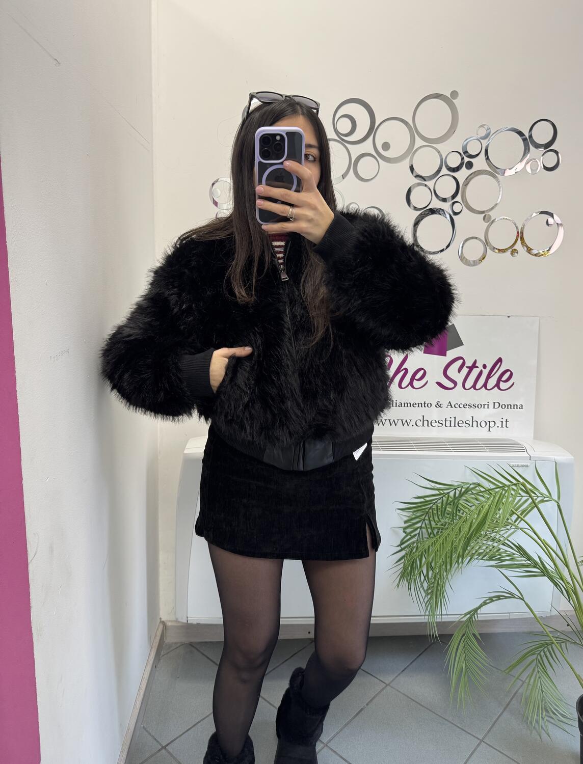 NOVITÀ Giubbino in eco pelliccia 