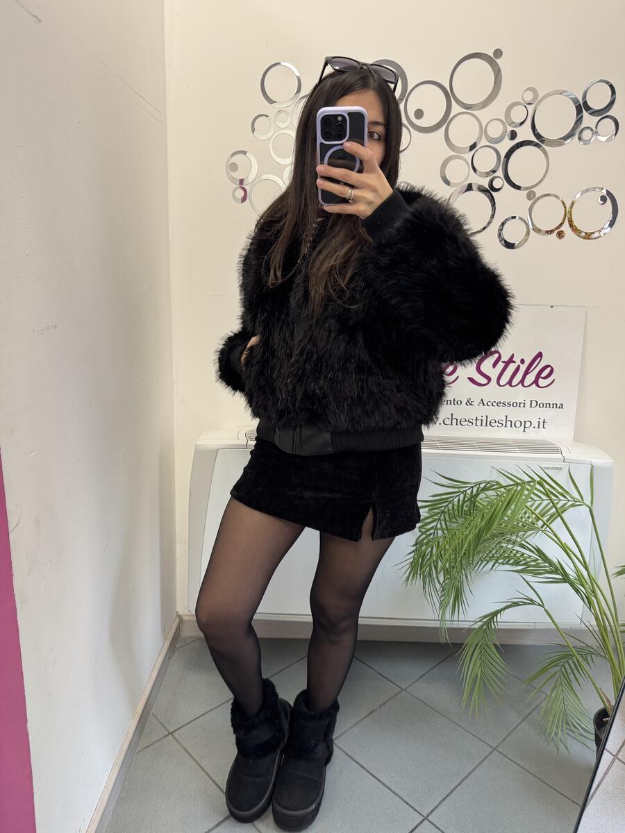 NOVITÀ Giubbino in eco pelliccia 