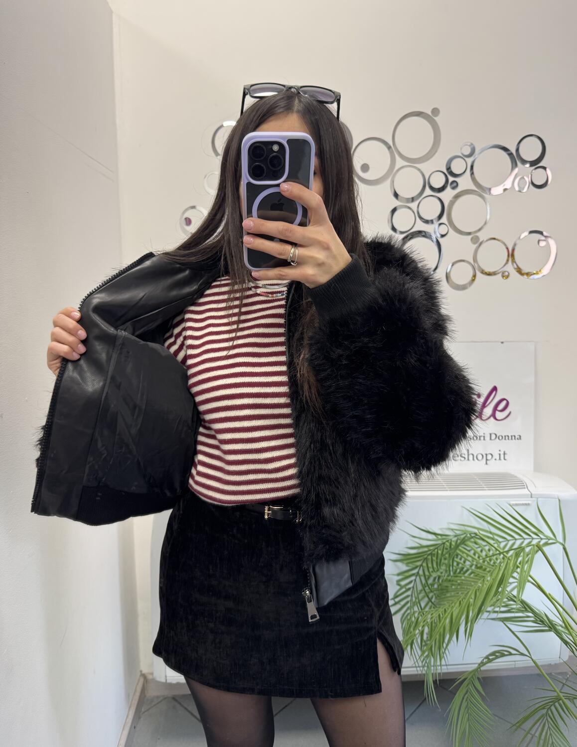 NOVITÀ Giubbino in eco pelliccia 