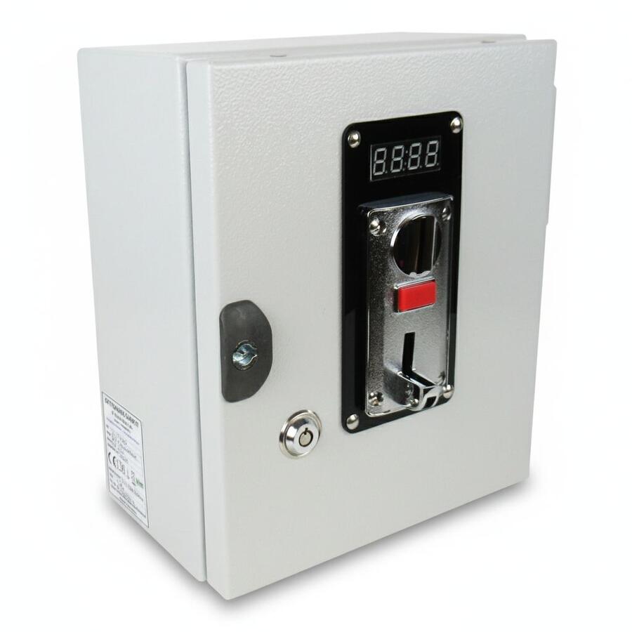 Temporizador Trifásico con Monedas – 6000W para Planchadoras, Secadoras y Motores Industriales