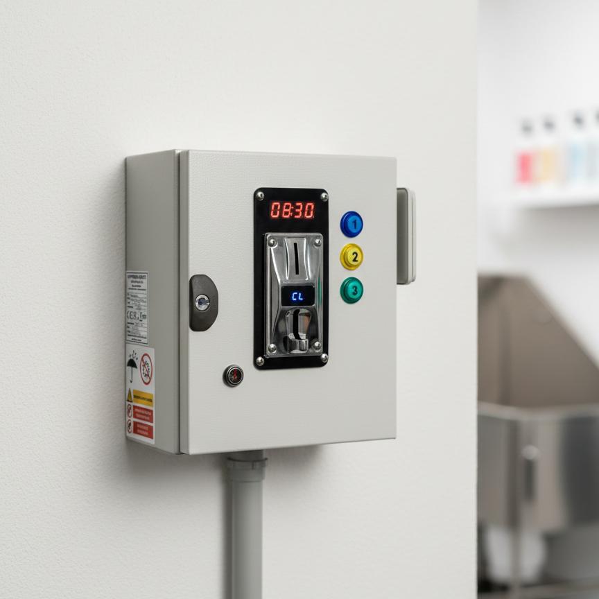 Gettoniera toelettatura cani 3 utenze – Acqua calda/fredda + prese 230Vac