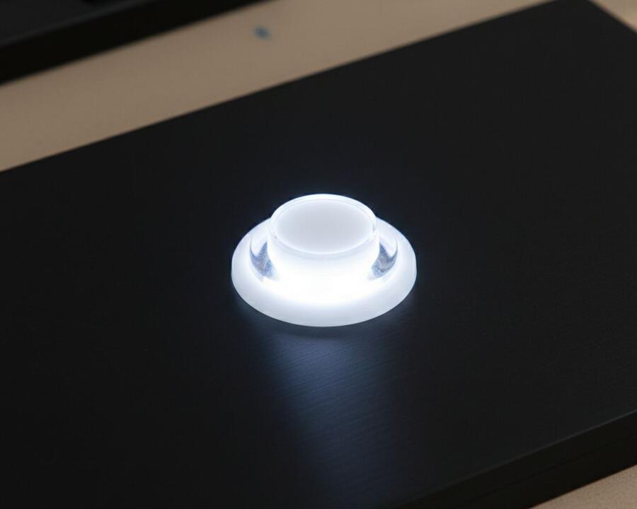 Pulsante mod. MINI - colore BIANCO retroilluminato con LED (5Vcc) - 1 Pezzo