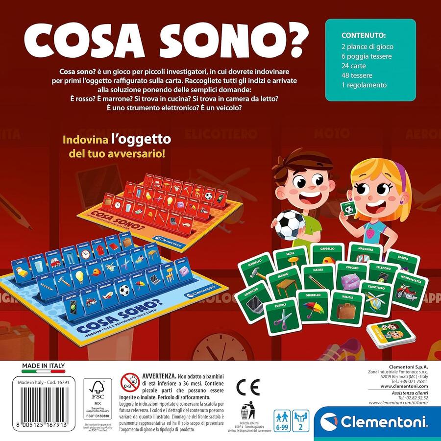 Cosa Sono? gioco da tavolo - Clementoni - 16791 - 6+