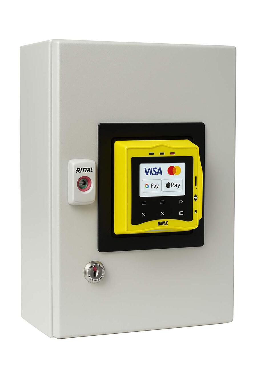 Dispositivo sin contacto con POS Nayax – Activación directa de lavadoras profesionales