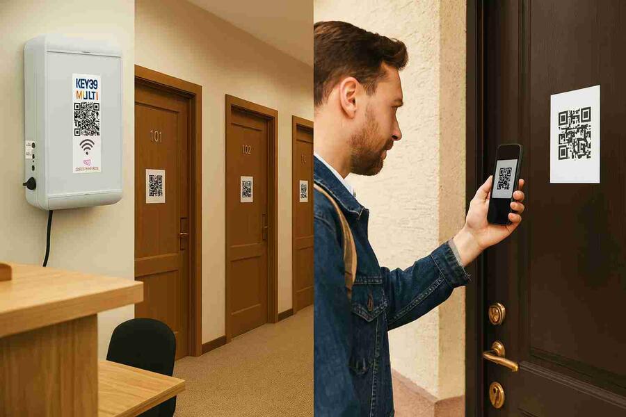 KEY39 Multi – Sistema Intelligente per l’Apertura di 4 Porte con Codice QR e Gestione Cloud