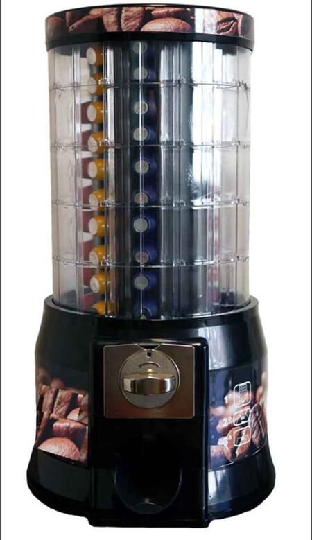 Distributore Capsule Caffè NESPRESSO / BORBONE con gettoniera a gettone (100 pz inclusi)