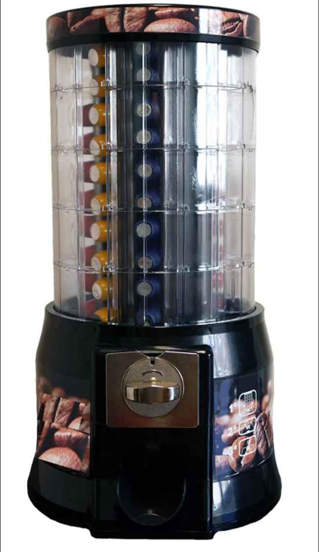 Distributore Capsule Caffè NESPRESSO / BORBONE con gettoniera a gettone (100 pz inclusi)