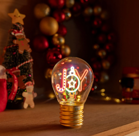 Lampada Decorativa Natalizia da Tavolo a Forma di Lampadina - Bulb Fiction