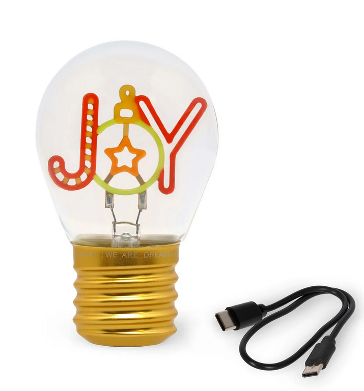 Lampada Decorativa Natalizia da Tavolo a Forma di Lampadina - Bulb Fiction