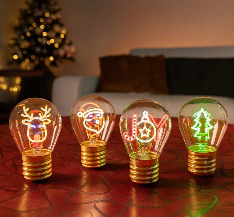 Lampada Decorativa Natalizia da Tavolo a Forma di Lampadina - Bulb Fiction