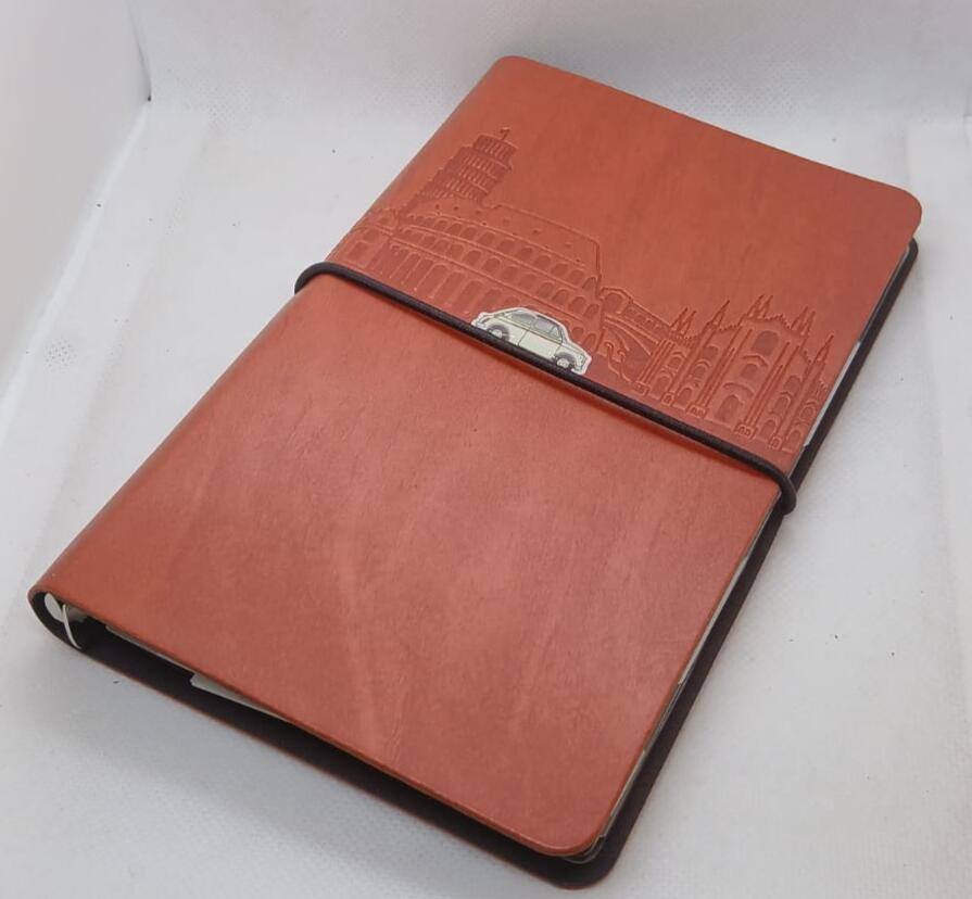 Agenda Organizer ad Anelli slim diam. 15 mm - FIAT 500 – formato Medium 9x17 cm