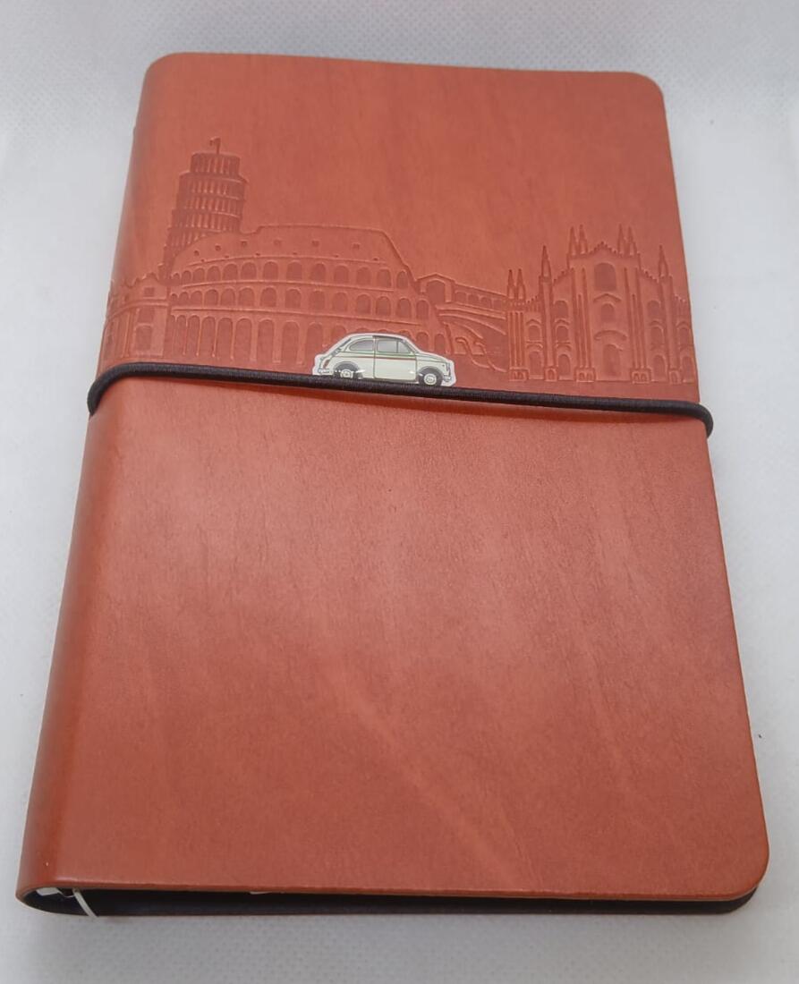 Agenda Organizer ad Anelli slim diam. 15 mm - FIAT 500 – formato Medium 9x17 cm