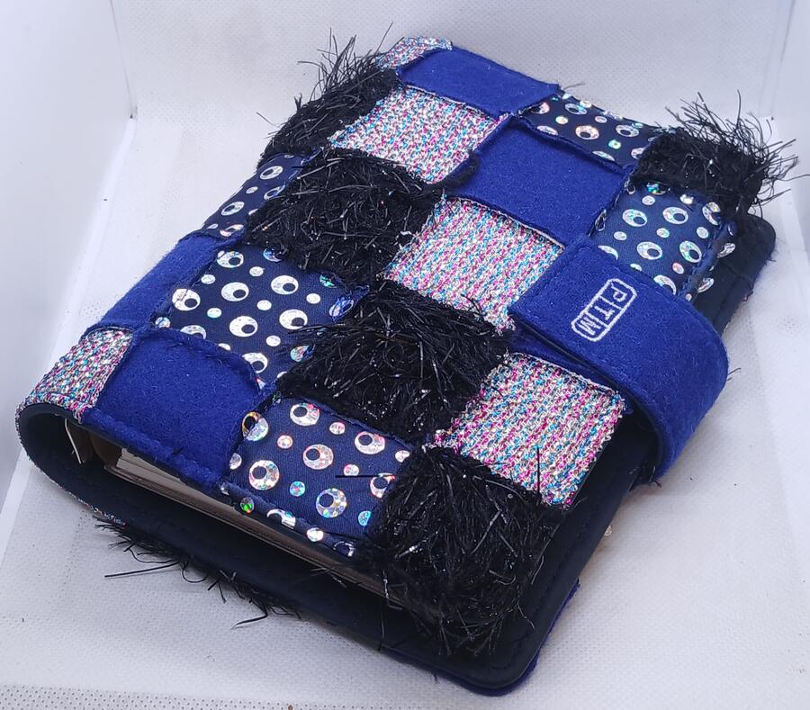 Agenda Organizer ad Anelli - tessuto PATCHWORK – formato Medium 9x17 cm