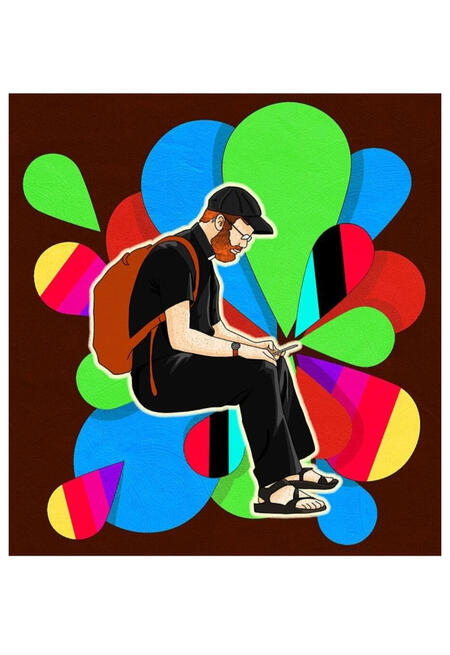 CHIARA BASCIANO (Ka-pow) STAMPA FIRMATA 29,7x42 cm: IL ROSSO E IL NERO