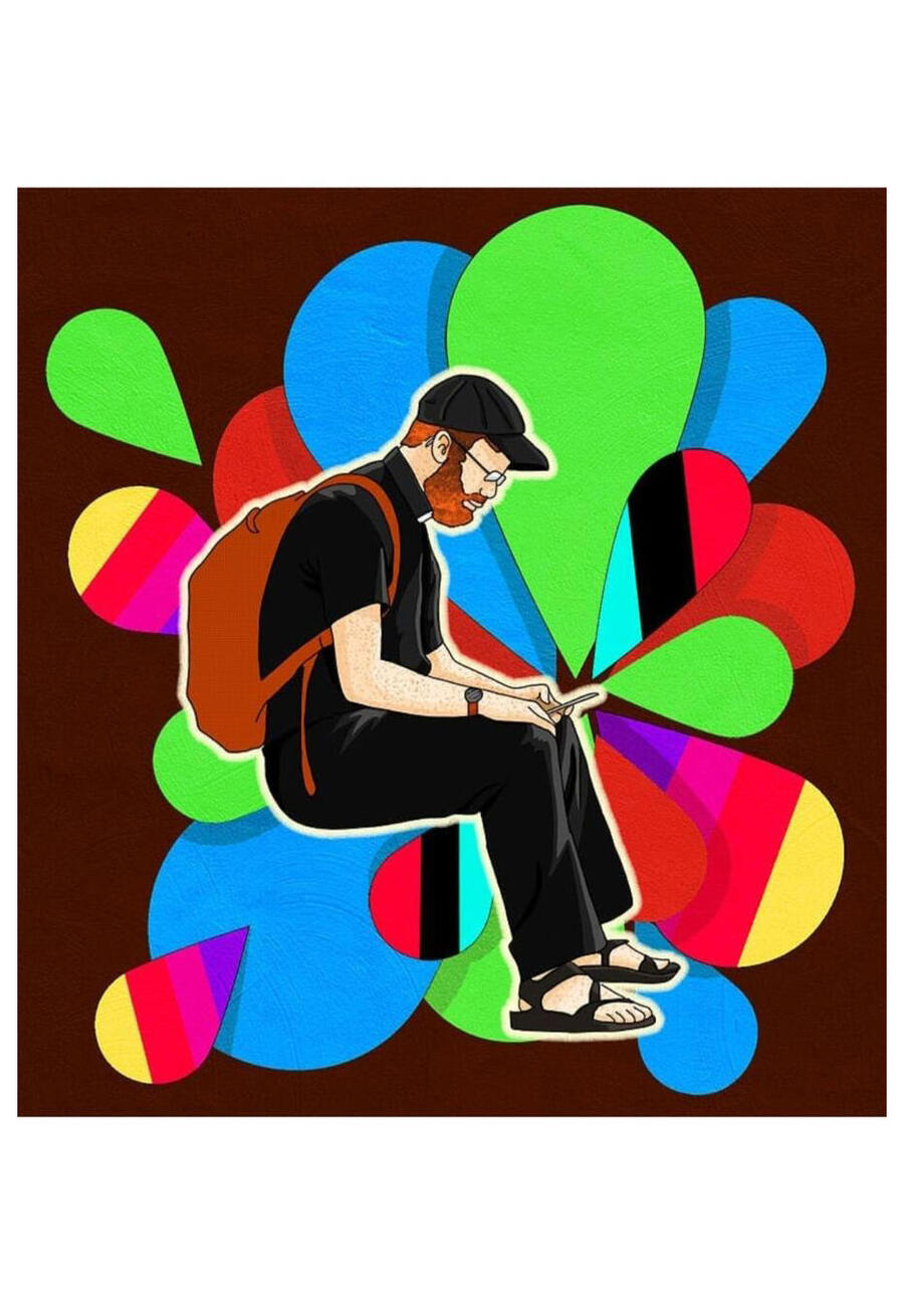 CHIARA BASCIANO (Ka-pow) STAMPA FIRMATA 29,7x42 cm: IL ROSSO E IL NERO