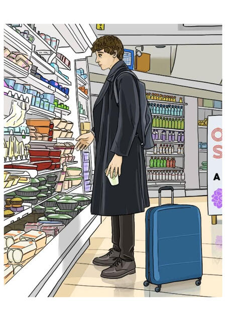 CHIARA BASCIANO (Ka-pow) STAMPA 29,7x42 cm FIRMATA: Sono scappato all'alba