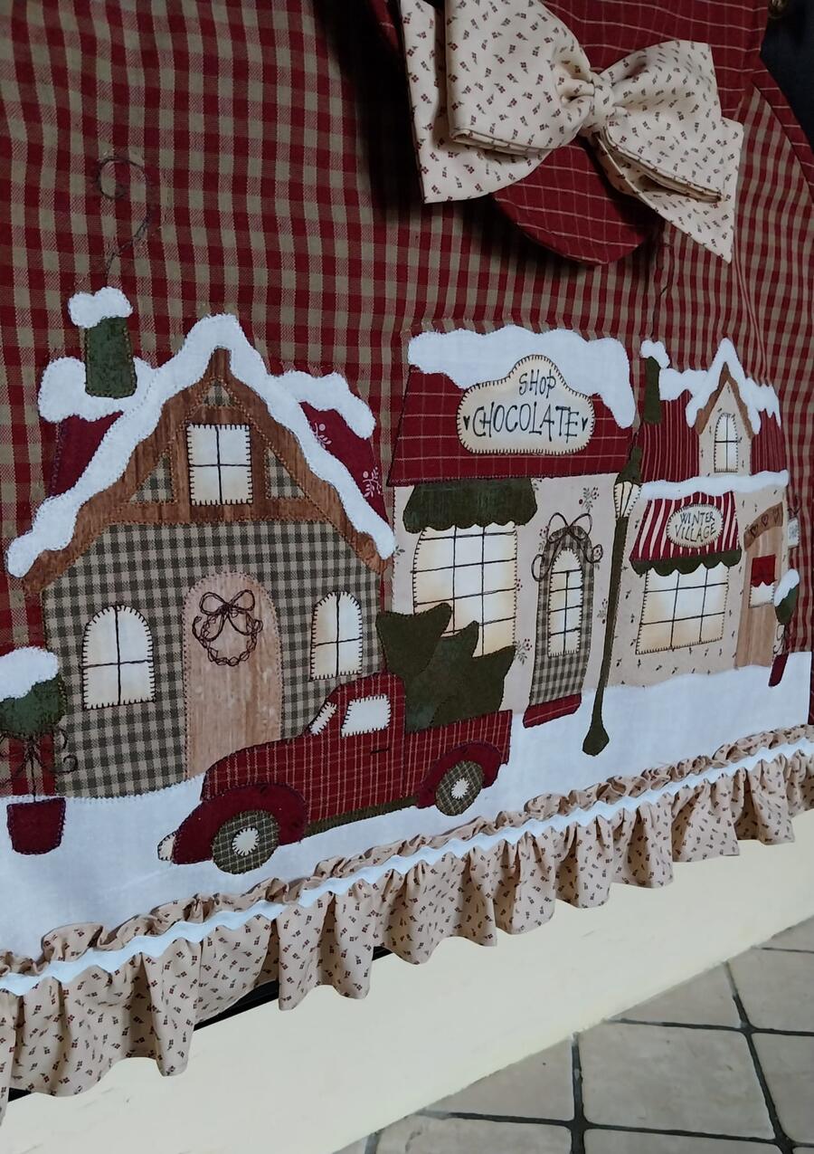 Cartamodello Copriforno Winter Village