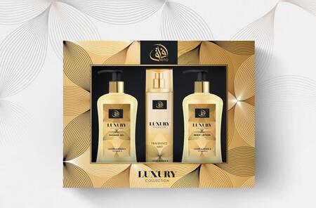 AFAQ LUXURY BODY LOTION 250 ML + ACQUA PROFUMATA 225 ML + SHOWER GEL 250 ML 
  [Quantità minima è di 3 pezzi]