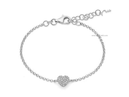 BRD1092 Bracciale a forma di cuore Miluna 