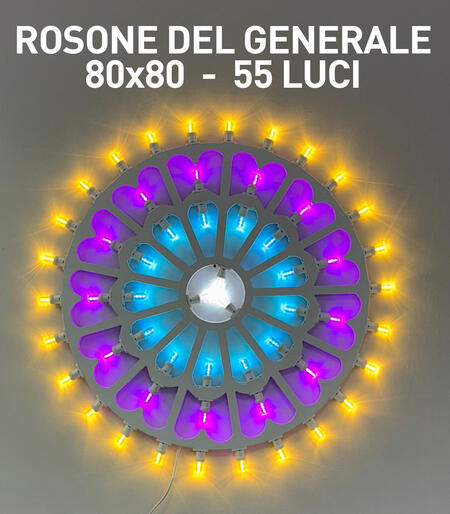ROSONE DEL GENERALE 80x80 42 LUCI - LUMINARIA SALENTINA D'ARREDO