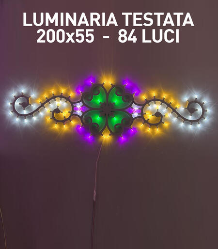 LUMINARIA TESTATA  200x55 88 LUCI - LUMINARIA SALENTINA D'ARREDO