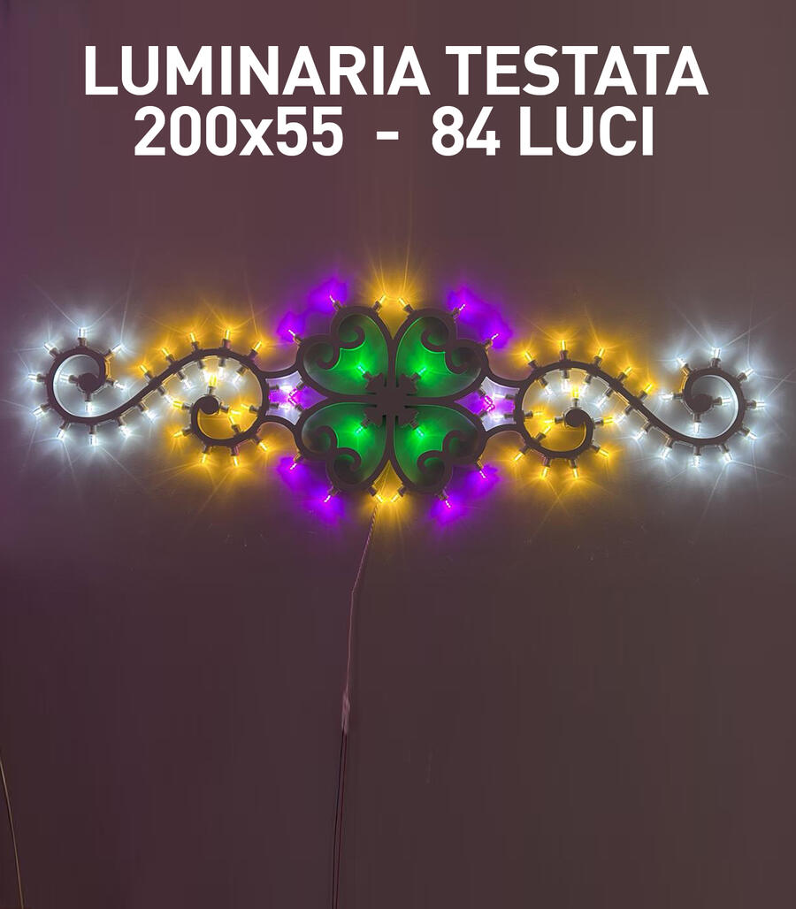 LUMINARIA TESTATA  200x55 88 LUCI - LUMINARIA SALENTINA D'ARREDO