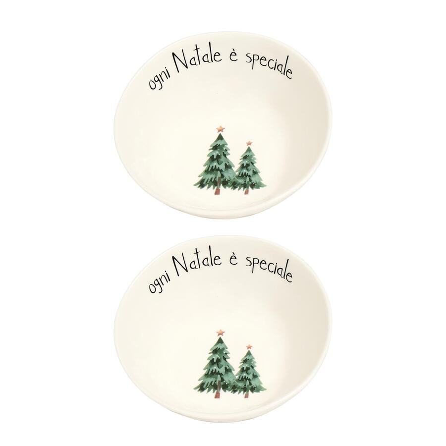 Simply Day - Set 2 Coppette in gres Ogni Natale è speciale - Ø15,5
