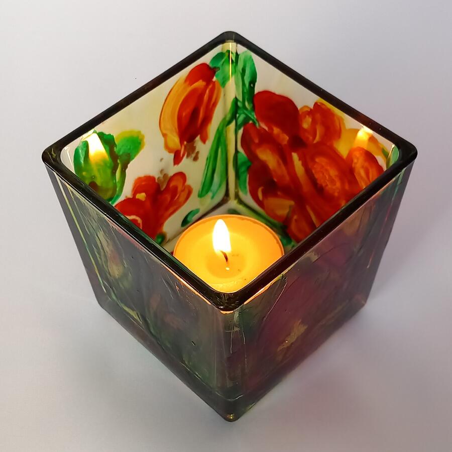 CUBI VETRO PORTA CANDELA