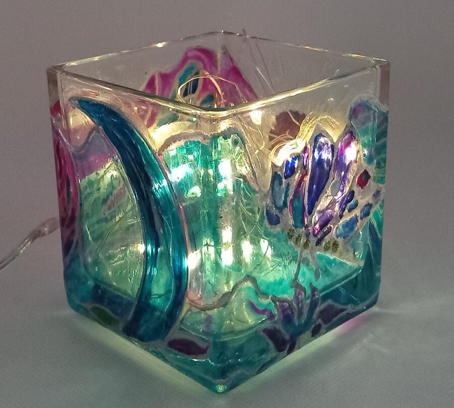 CUBI VETRO PORTA CANDELA