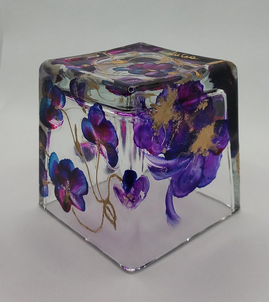 CUBI VETRO PORTA CANDELA