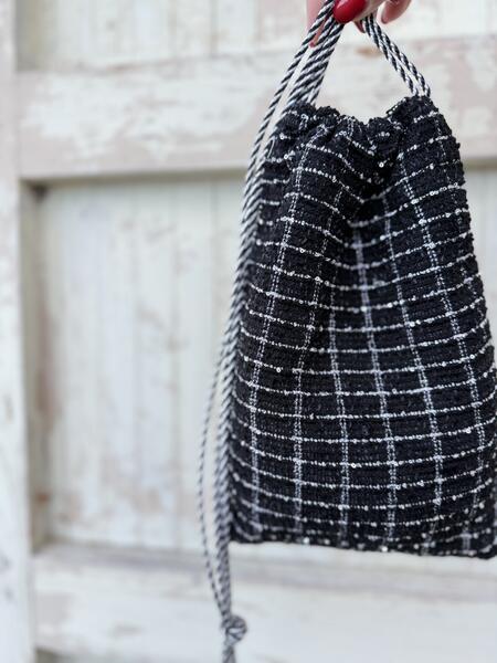 Secchiello nero micro pailettes