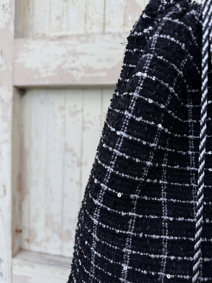 Secchiello nero micro pailettes 