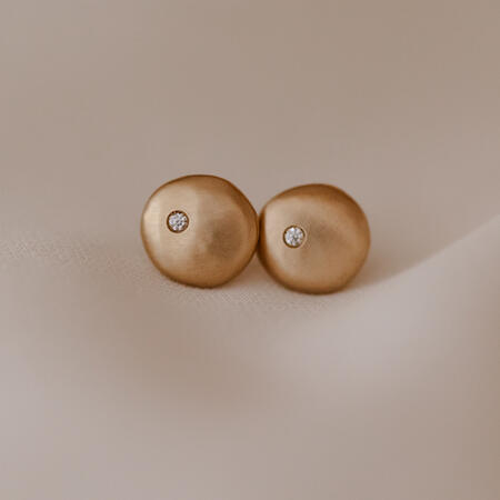 Orecchini pepita con pietra di nascita pronta consegna