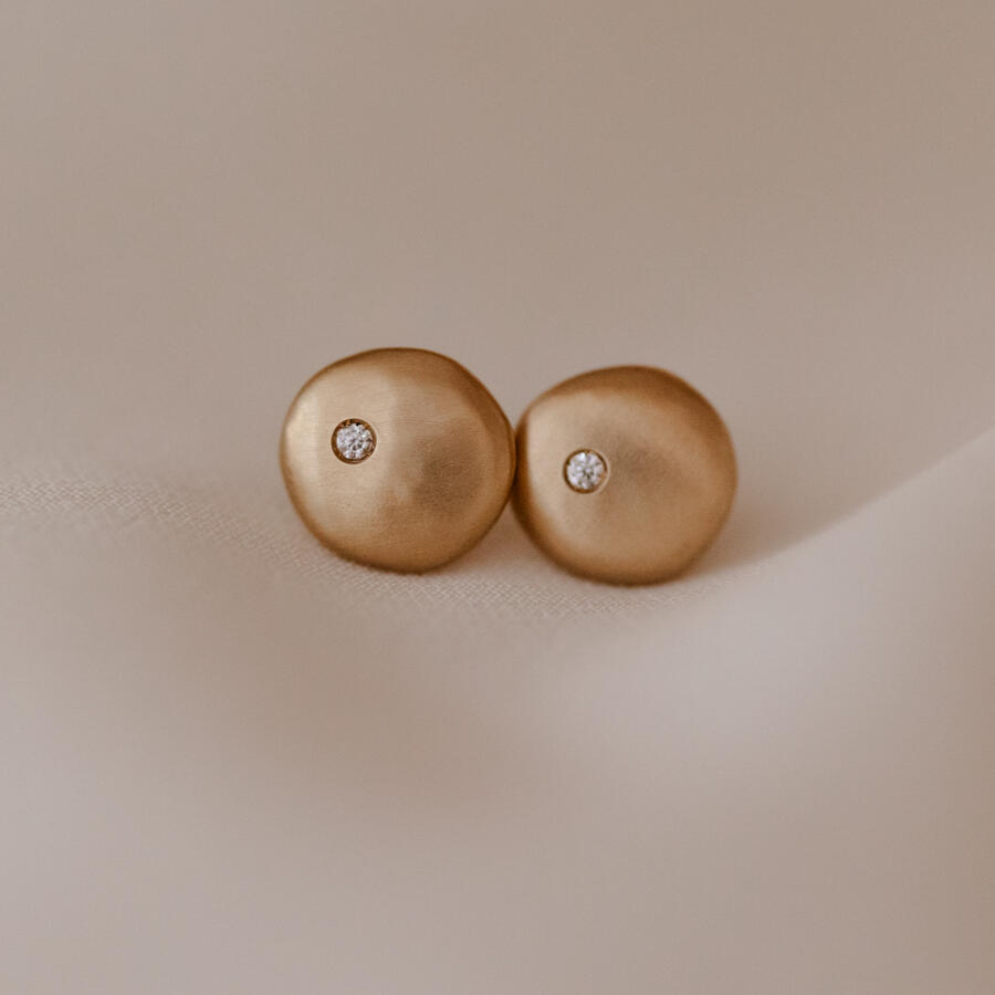 Orecchini pepita con pietra di nascita pronta consegna