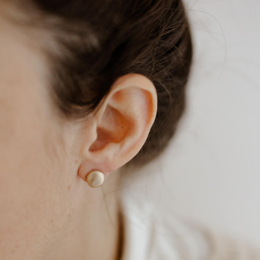 Orecchini pepita con pietra di nascita pronta consegna