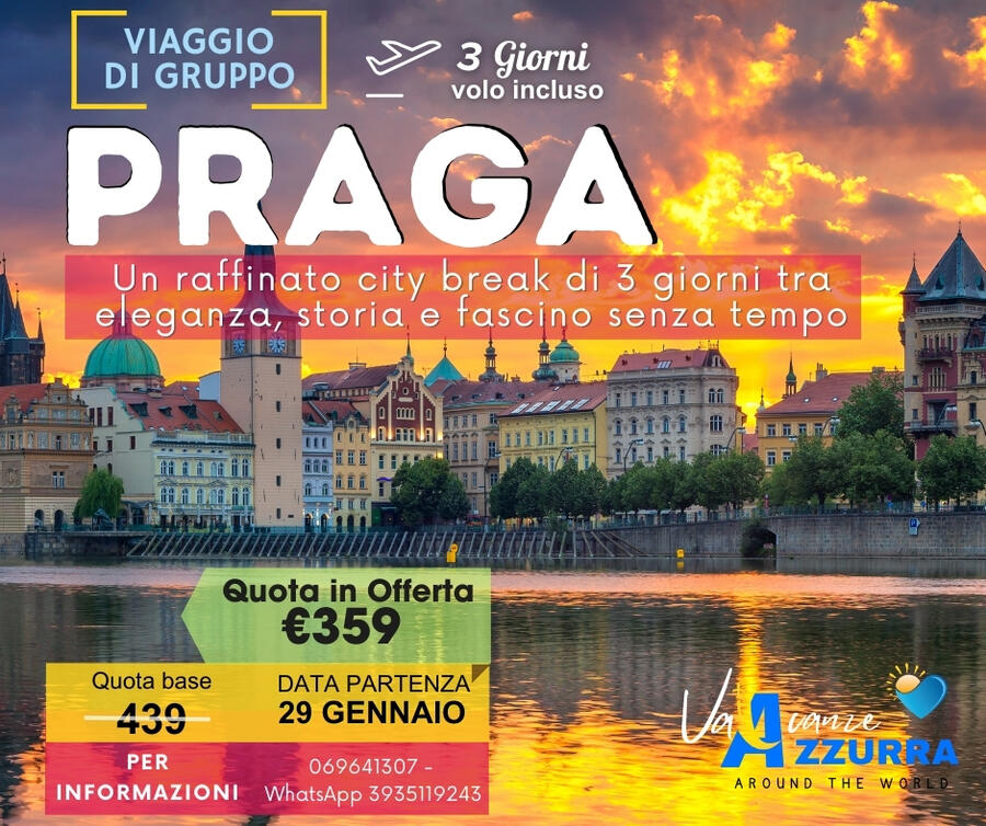 29 GENNAIO 2026 3 GIORNI PRAGA TOUR DI GRUPPO