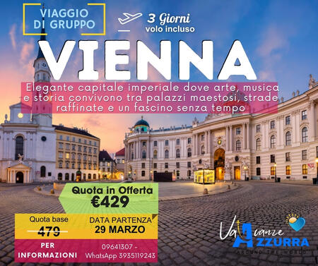 29 MARZO 2026 3 GIORNI VIENNA TOUR DI GRUPPO
