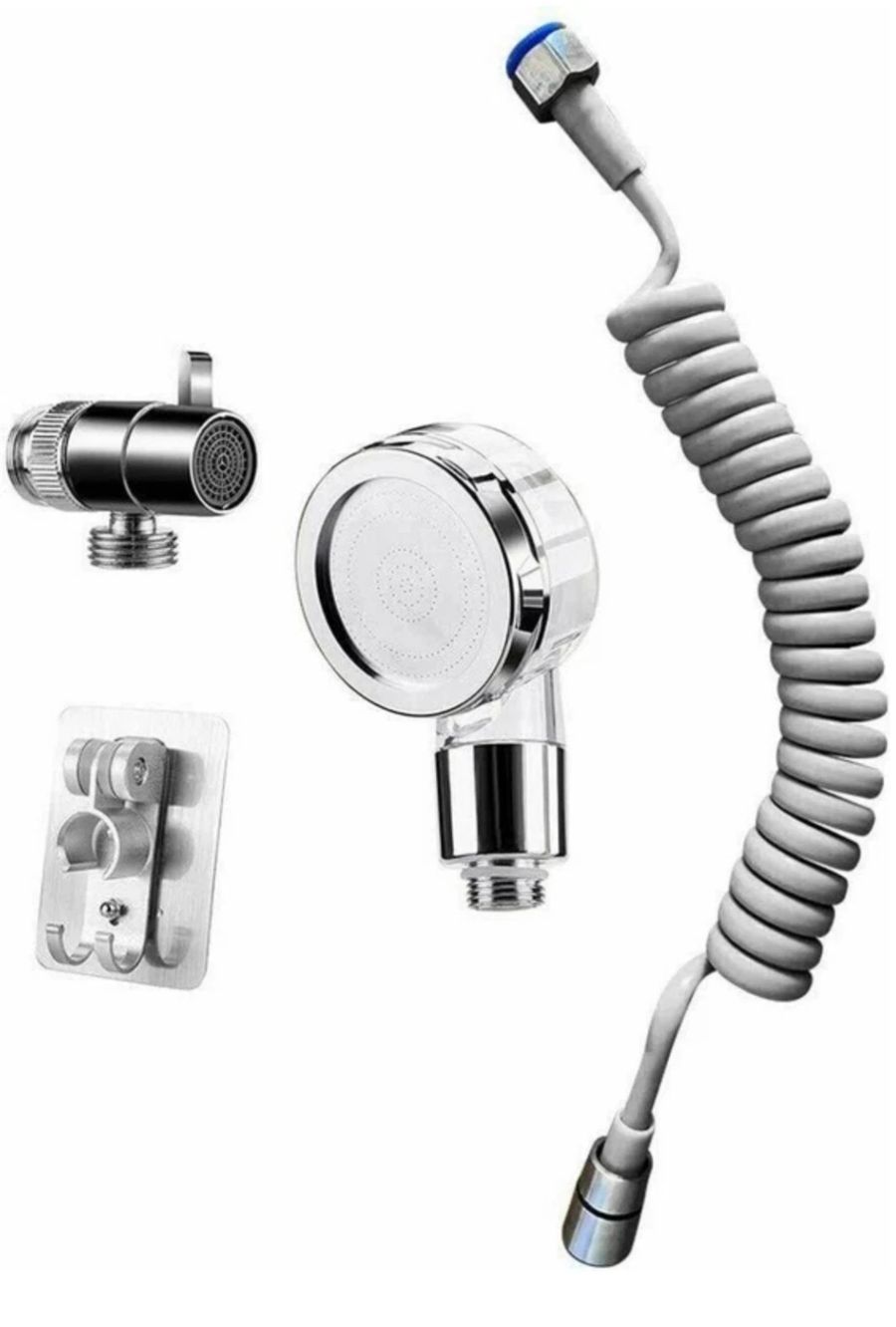 DOCCETTA A MANO PORTATILE PER LAVANDINO DOCCIA CON TUBO ANTICALCARE PER CAMPEGGI